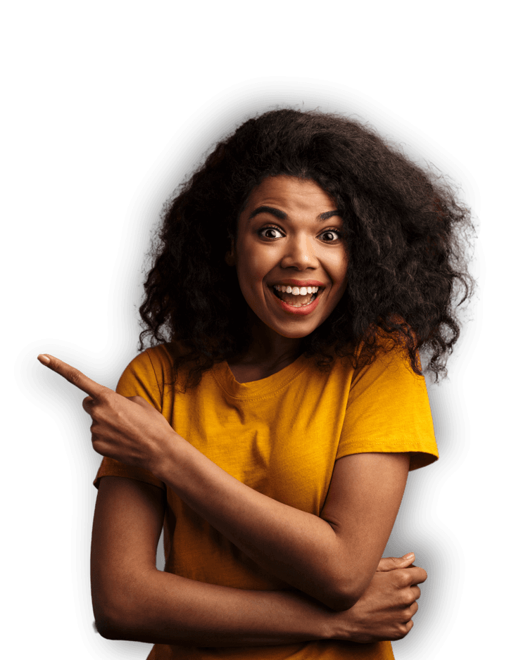 Smiling marketer